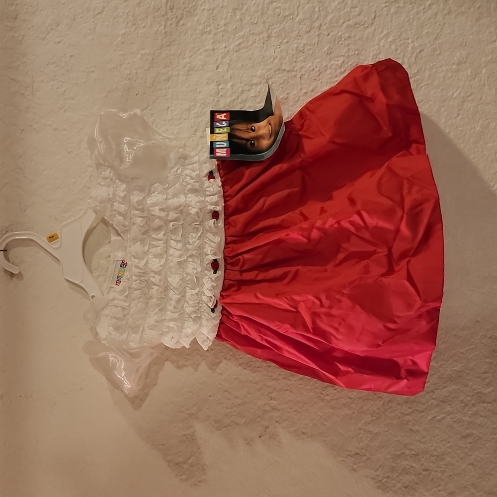 CUTE LITTLE GIRL'S LACE AND SATIN DRESS